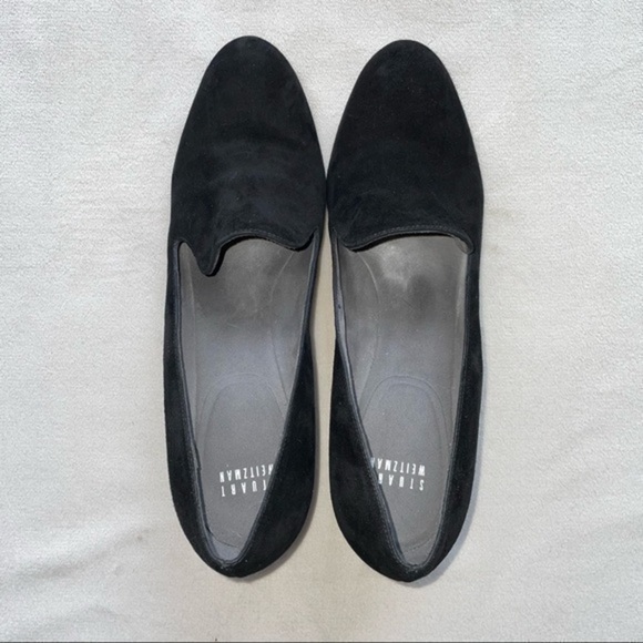 Stuart Weitzman Arise Black Suede Wedge Loafers - Picture 6 of 11